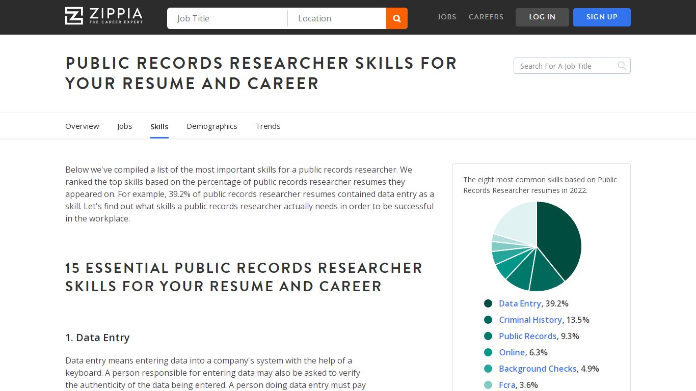 Public Records Researcher Skills For Your Resume And Career